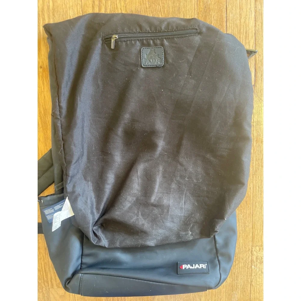 Pajar Canada Roll Top Backpack Matte Black‎ Water Resistant Bag Boating Hiking